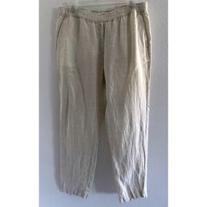 Brax Pants Mens‎ 32x32 Cream Linen Tapered Chino Beachy Coastal Preppy Resort